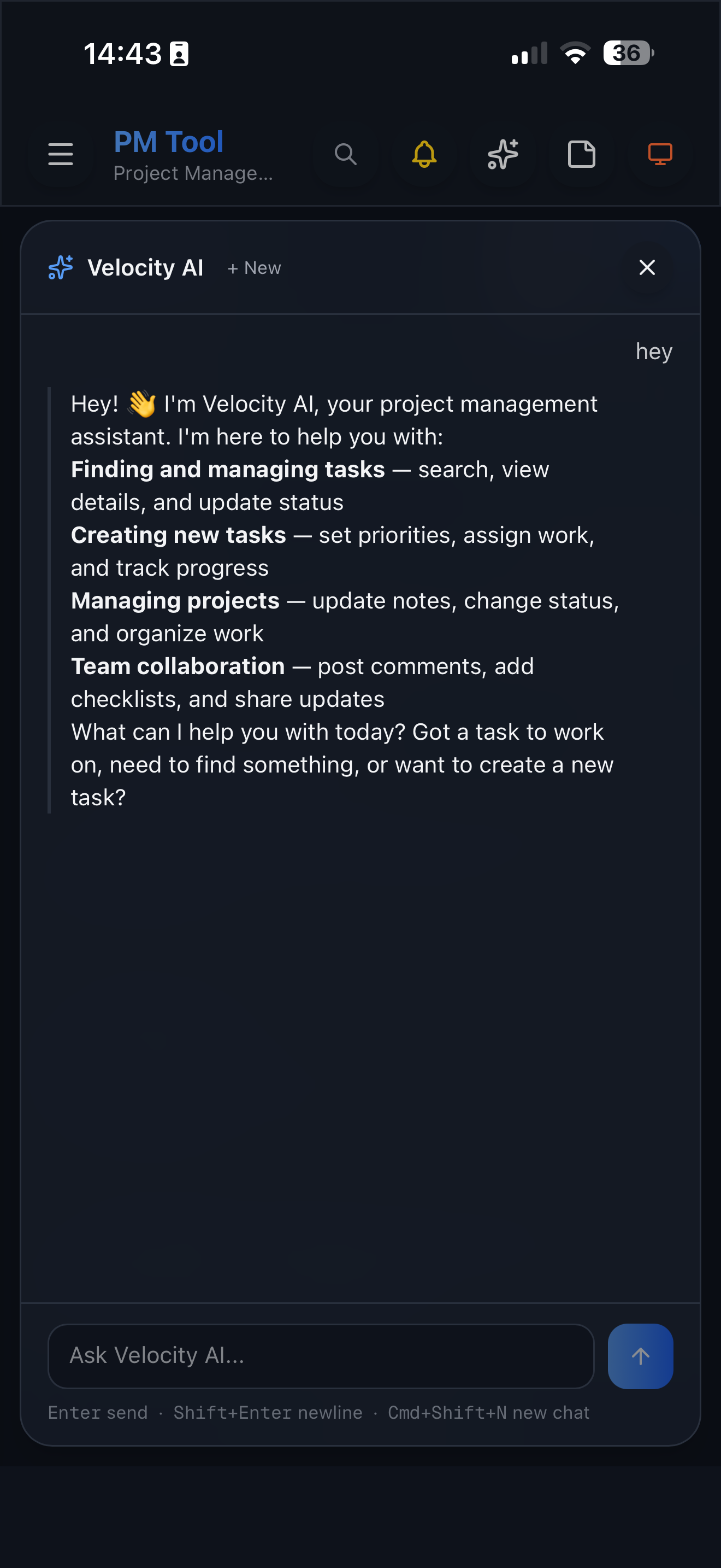 Velocity Mobile AI Assistant