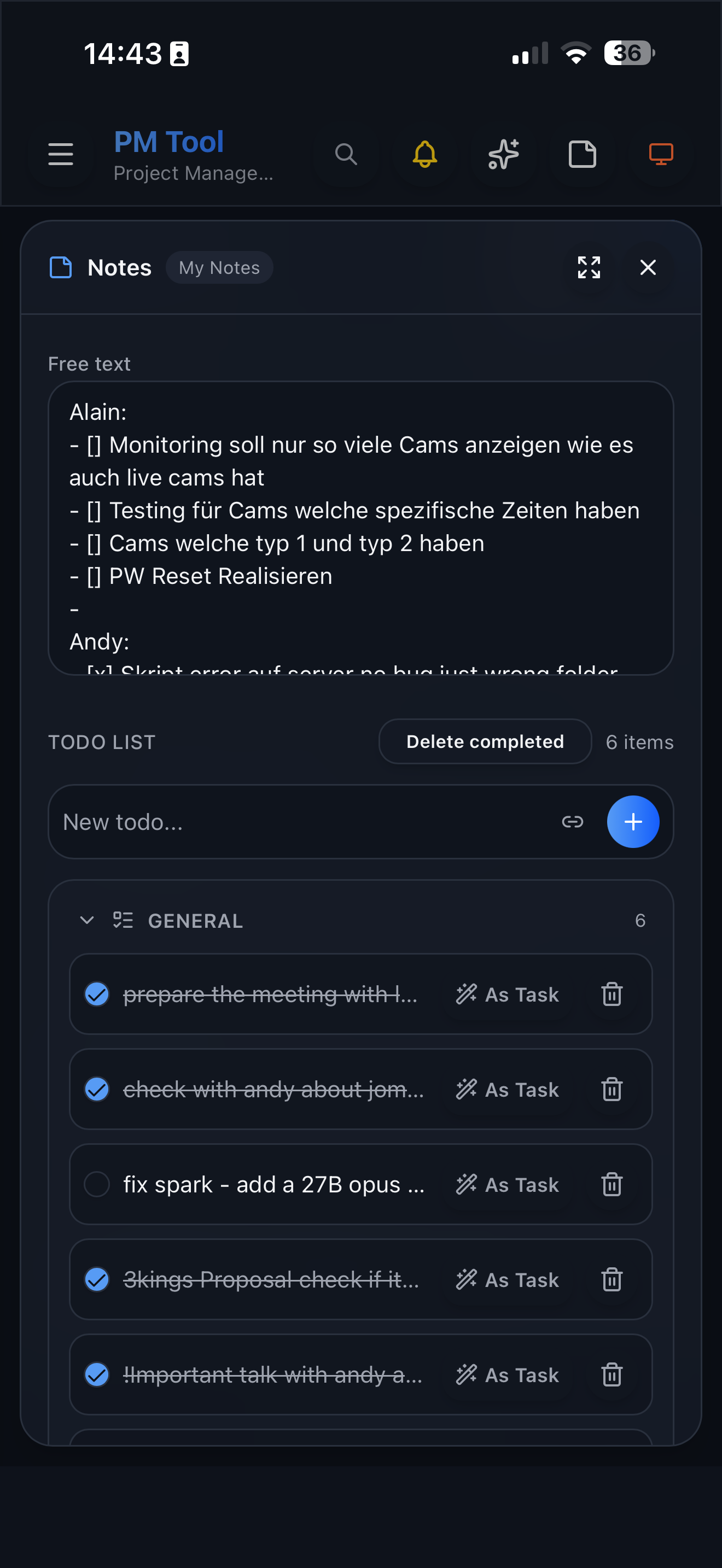 Velocity Mobile Notes