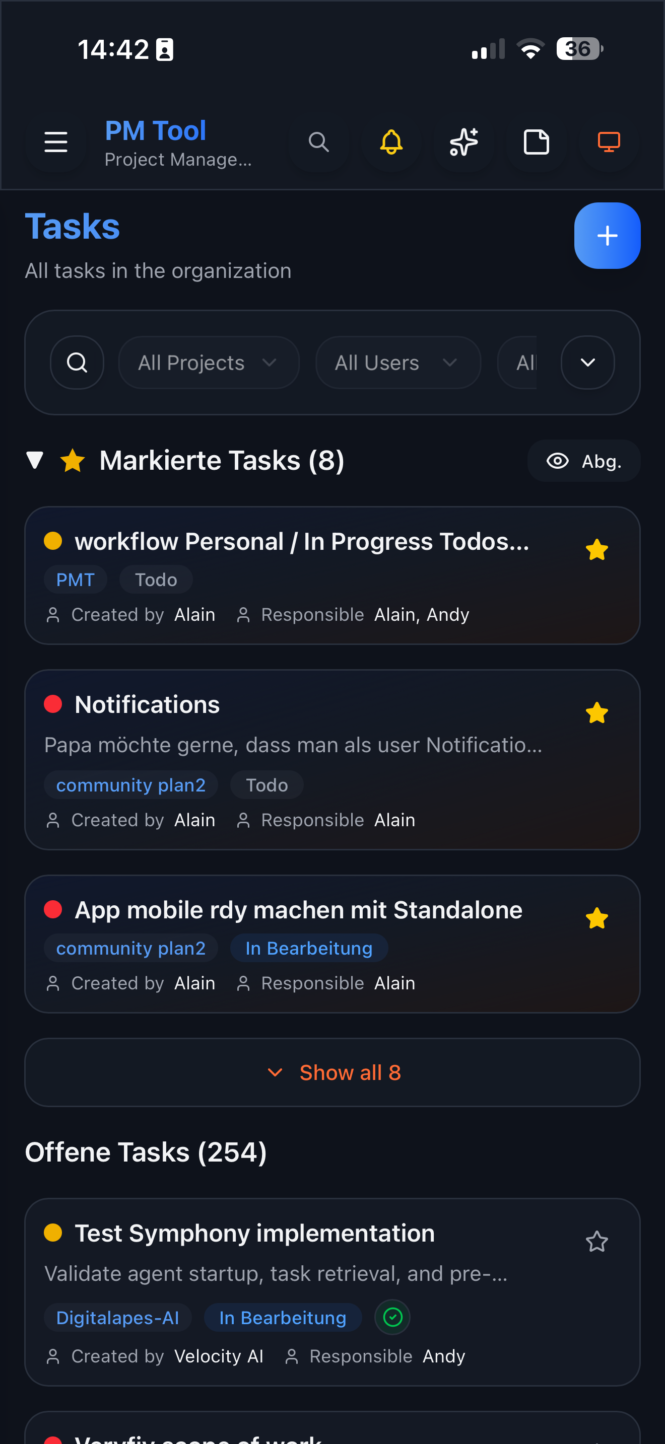 Velocity Mobile Tasks