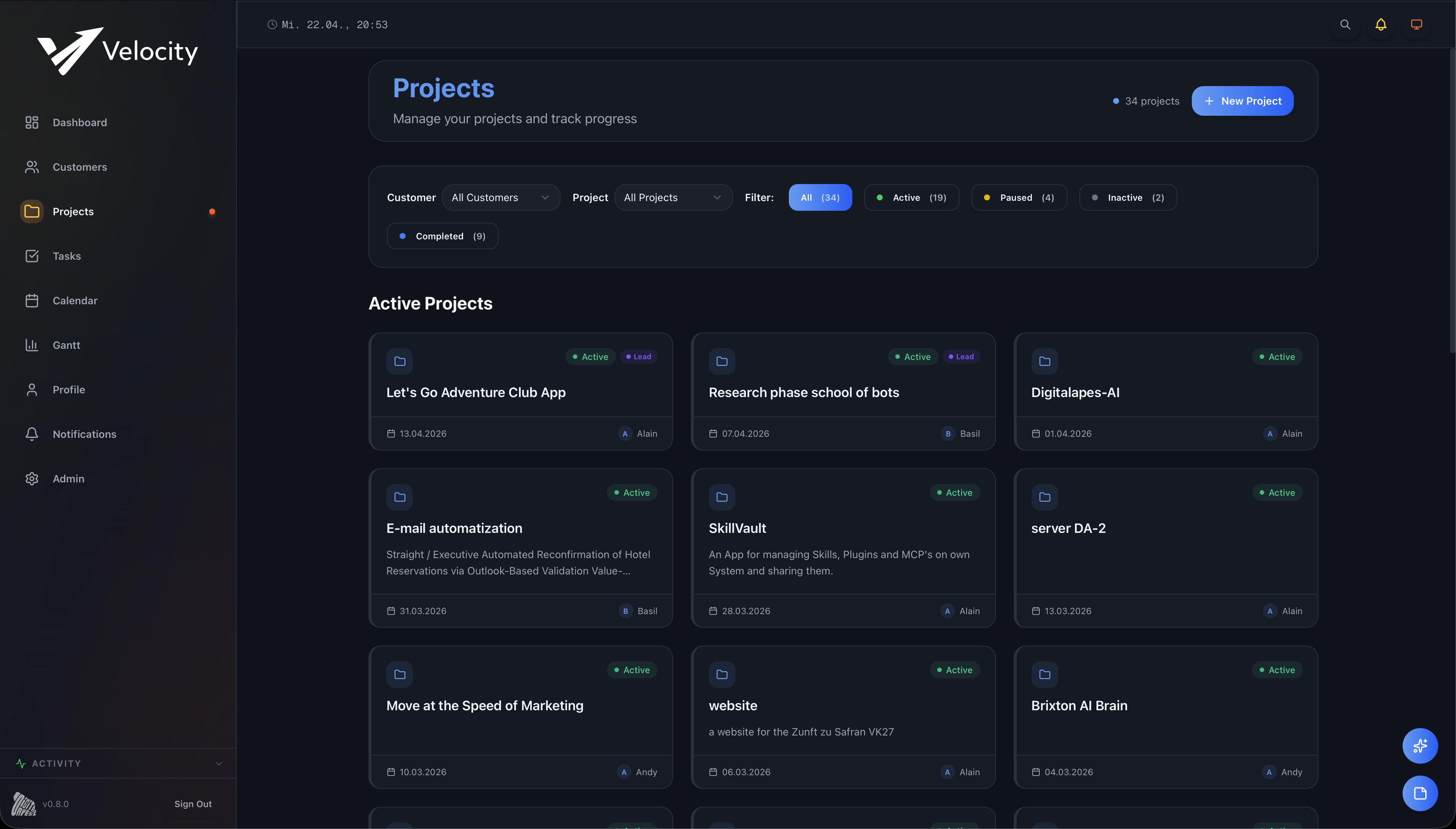 Velocity Projects